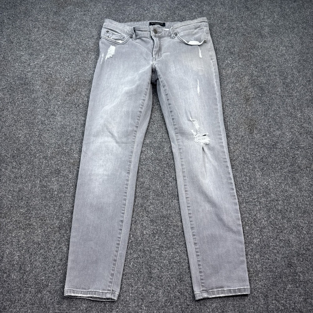 Banana Republic Skinny Fit Jeans Womens Sizeโ 28 / 6 Gray Distressed Stretch - Picture 5 of 16